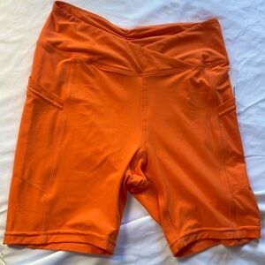 Sassy 7” inseam side pocket workout shorts. Soft dry fast fabric